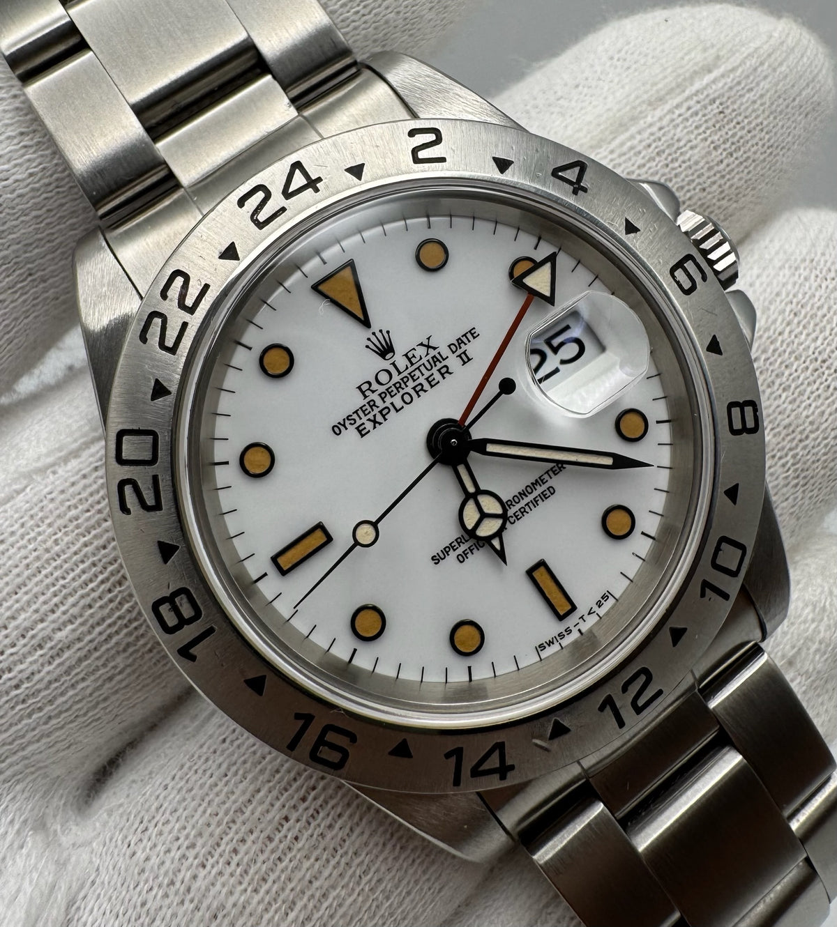 Rolex Explorer II 16570 Chicchi Di Mais Patina 1991 (Box)