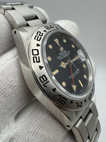 Rolex Explorer II 16550 Black Dial Yellow Patina 1983