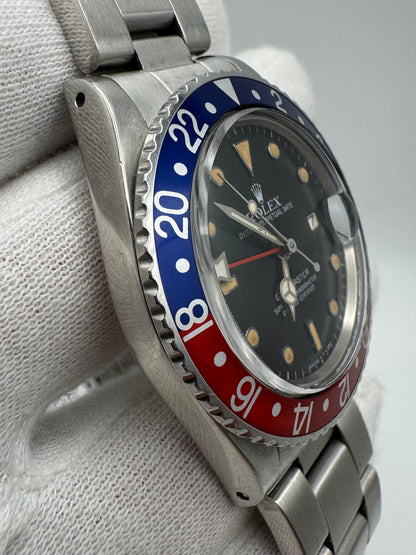 Rolex GMT-Master 16750 Pepsi Bezel Pumpkin Patina 1985 (Serviced)