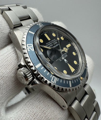 Rolex Submariner Date 1680 MK2 Yellow Patina Blue Insert 1979 (Serviced)