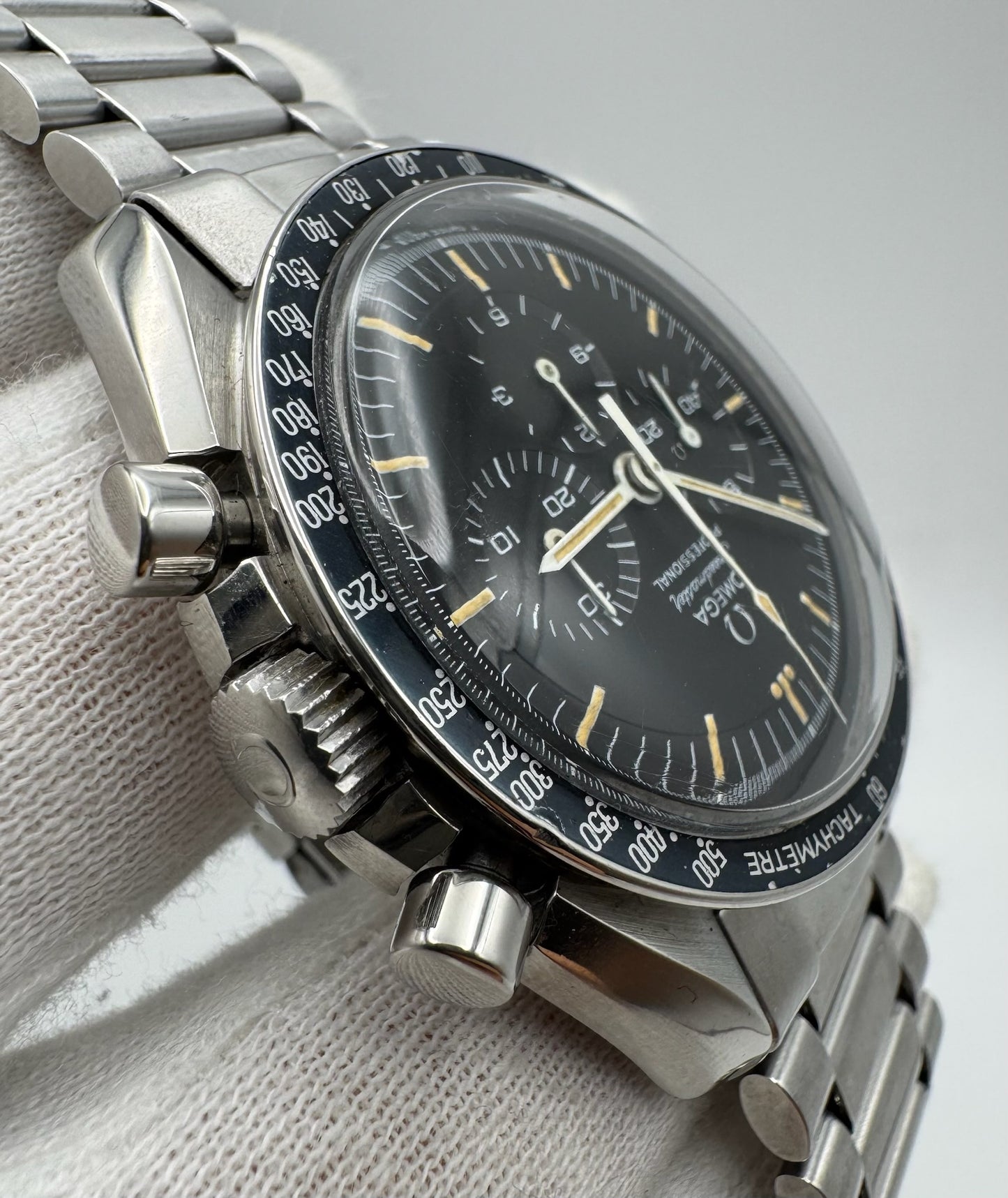 Omega Speedmaster Professional Moonwatch 145.022 Step Dial Pumpkin Patina Faded Bezel 1969 (Serviced)