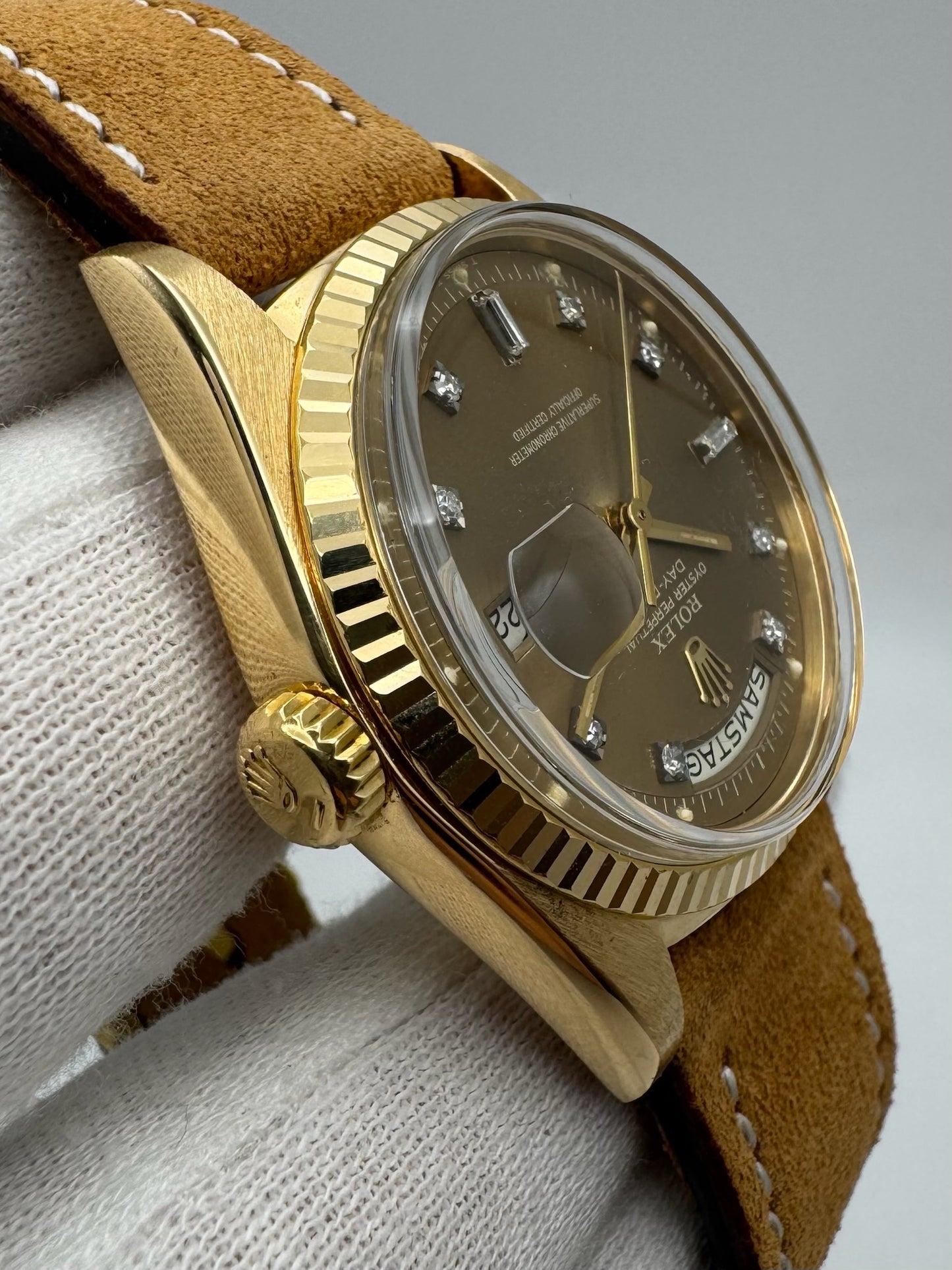 Rolex Day-Date 36 1803 OEM Ghost Diamond Dial 1976 Very Rare (Serviced)