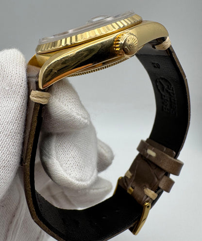 Rolex Day-Date 36 18038 Yellow Gold Aftermarket Real Lapis Lazuli Dial 1983 (Serviced)