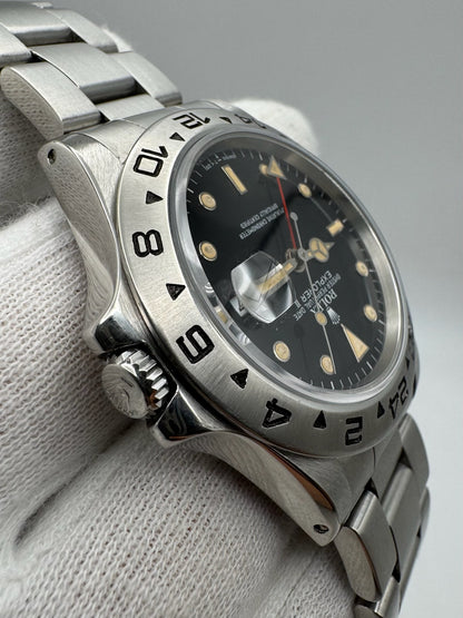 Rolex Explorer II 16550 Black Dial Yellow Patina 1983