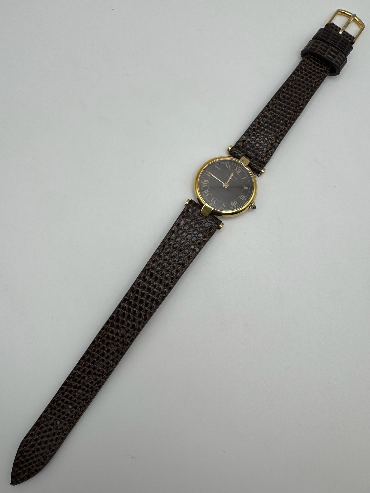 Cartier Vendome 590004 Wood Dial ~1990 (Unpolished)