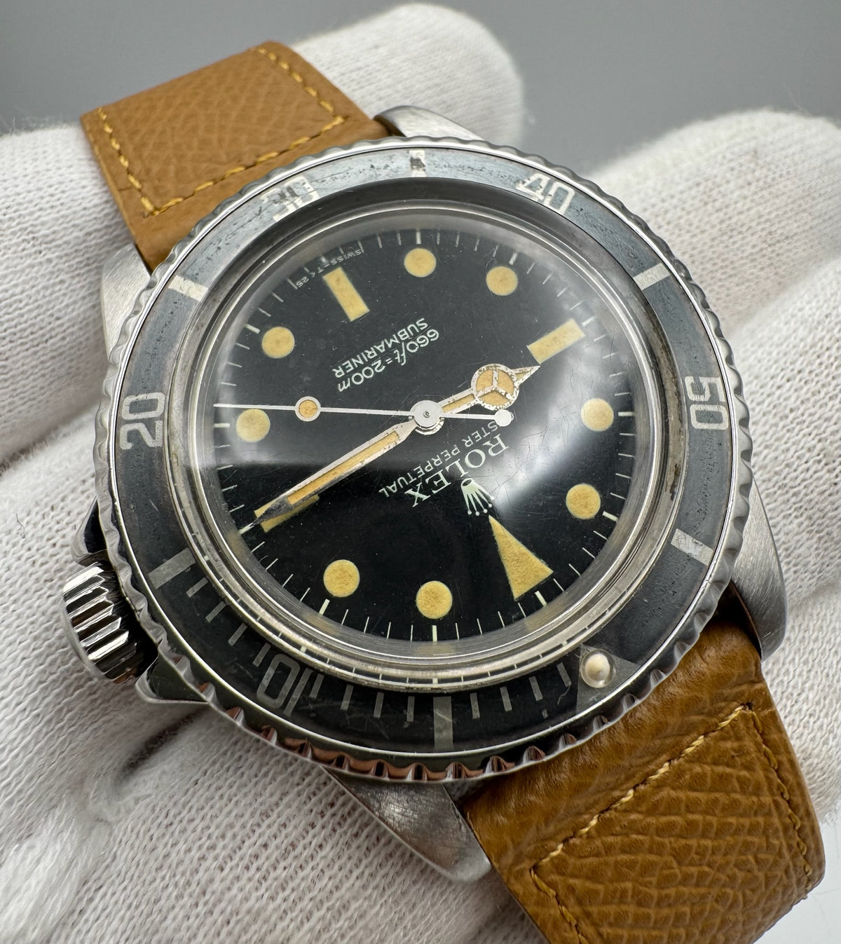 Rolex Submariner No Date 5513 Maxi Dial Feet First Yellow Patina Ghost Faded Bezel 1972