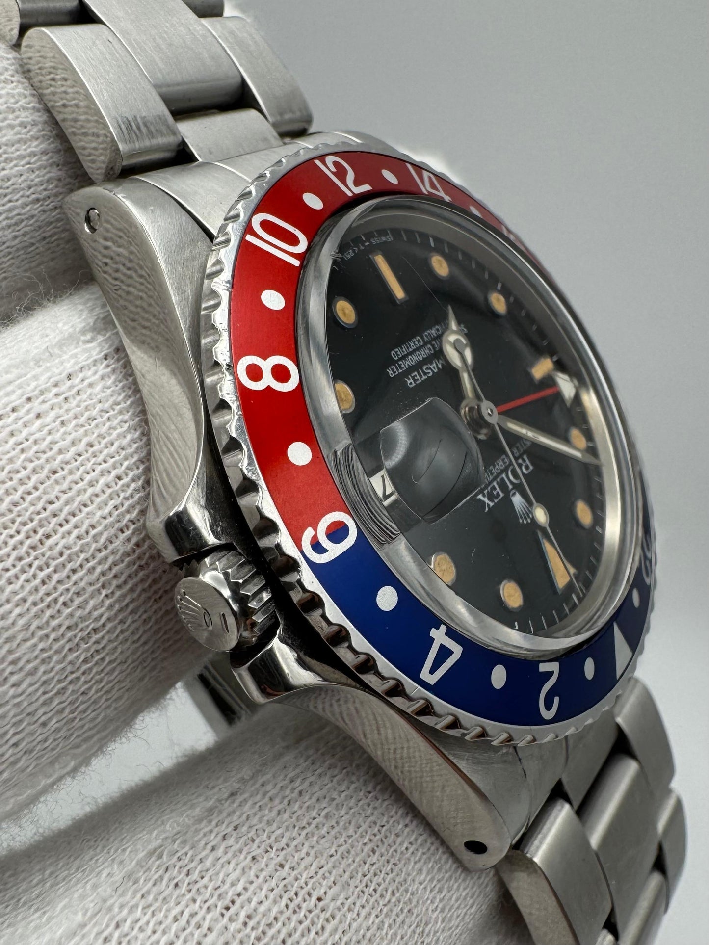 Rolex GMT-Master 16750 Pepsi Bezel Pumpkin Patina 1985 (Serviced)