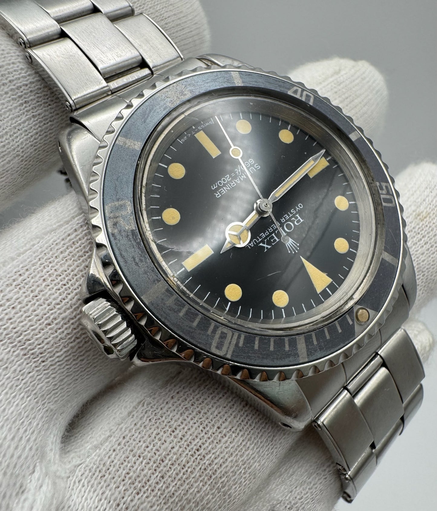 Rolex Submariner No Date 5513 Maxi Dial Yellow Patina Ghost Bezel 1966 (Serviced)