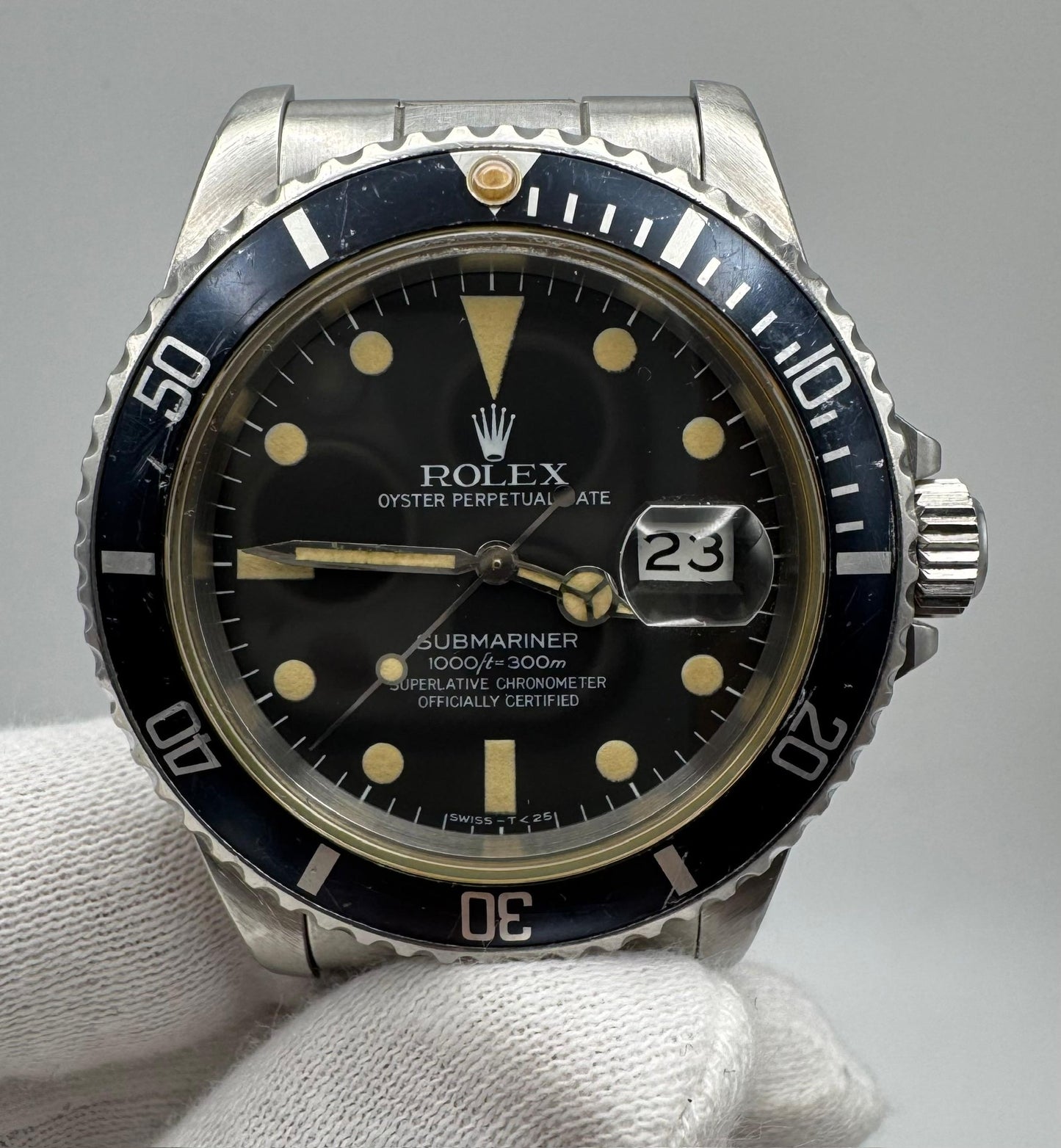 Rolex Submariner Date 16800 Matte Dial Heavy Patina 1982 (Full-Set/Unpolished/Serviced)