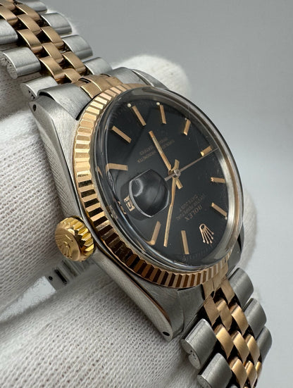 Rolex Datejust 1601 Black Matte Dial Vintage 1968 (Serviced)