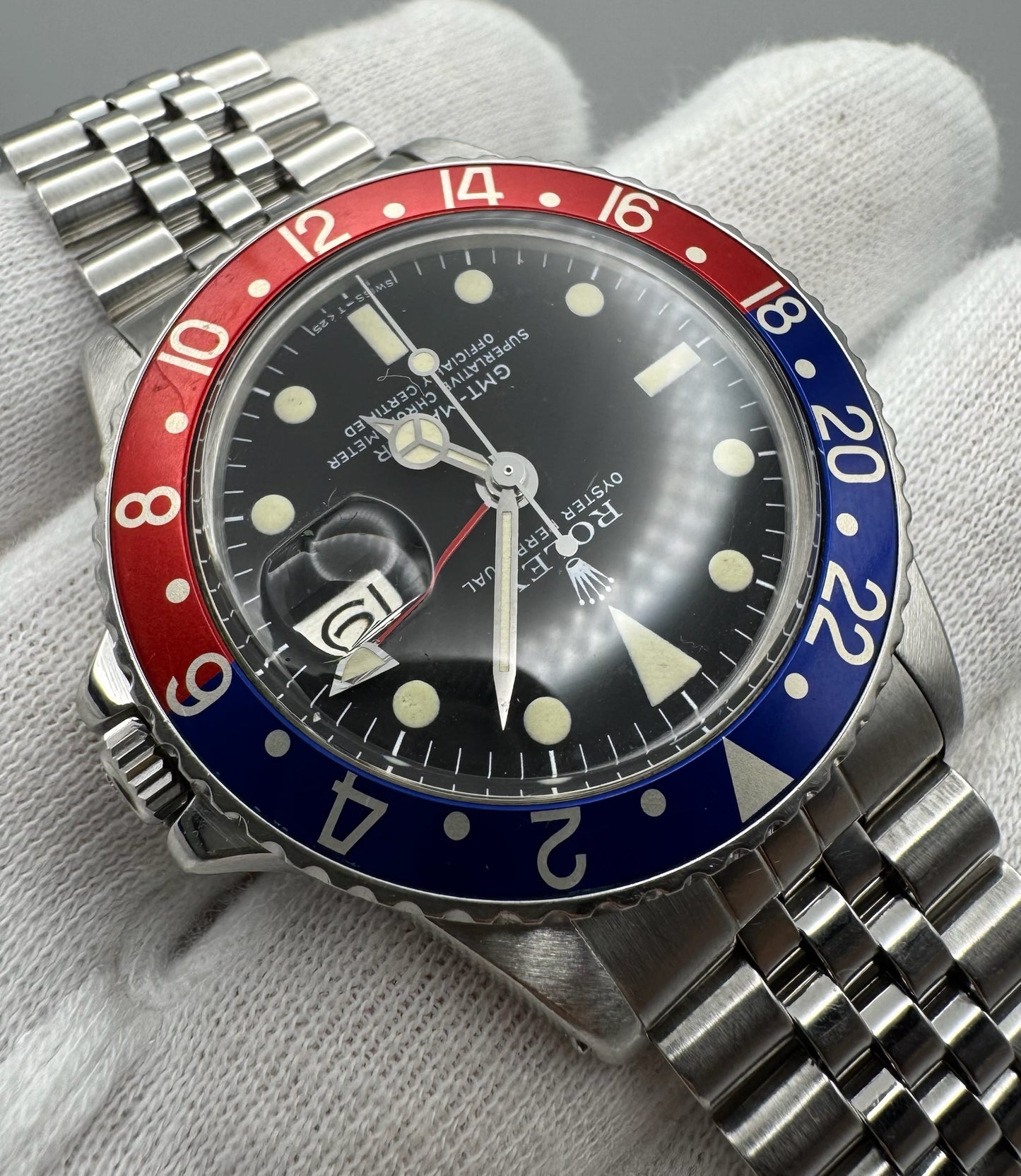 Rolex GMT-Master 1675 MK4 Pepsi Jubilee Vintage 1978 (Serviced)