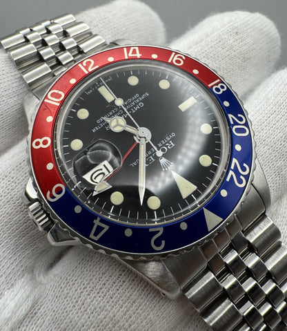Rolex GMT-Master 1675 MK4 Pepsi Jubilee Vintage 1978 (Serviced)