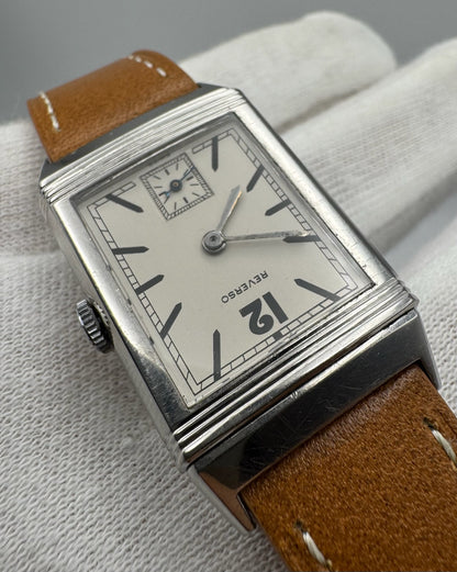 Jaeger-LeCoultre Reverso Vintage Steel Silver Dial First Generation Rare 1929 (Unpolished/Serviced)