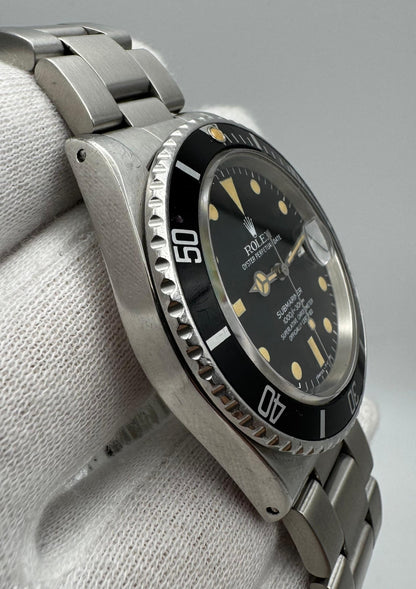 Rolex Submariner Date 16800 Matte Dial Yellow Patina 1986 (Full-Set/Serviced)