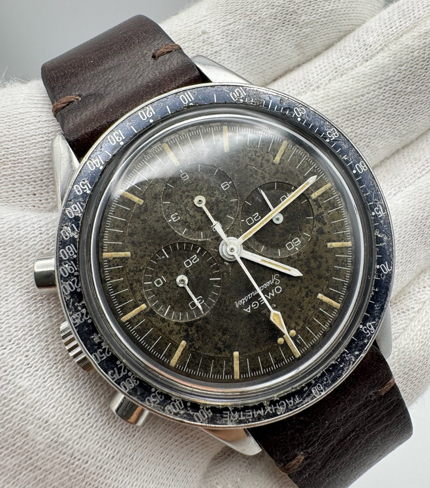 Omega Speedmaster "Ed White" 105.003-65 Tropical Dial Dot Over 90 Blue Bezel Cal. 321 1965