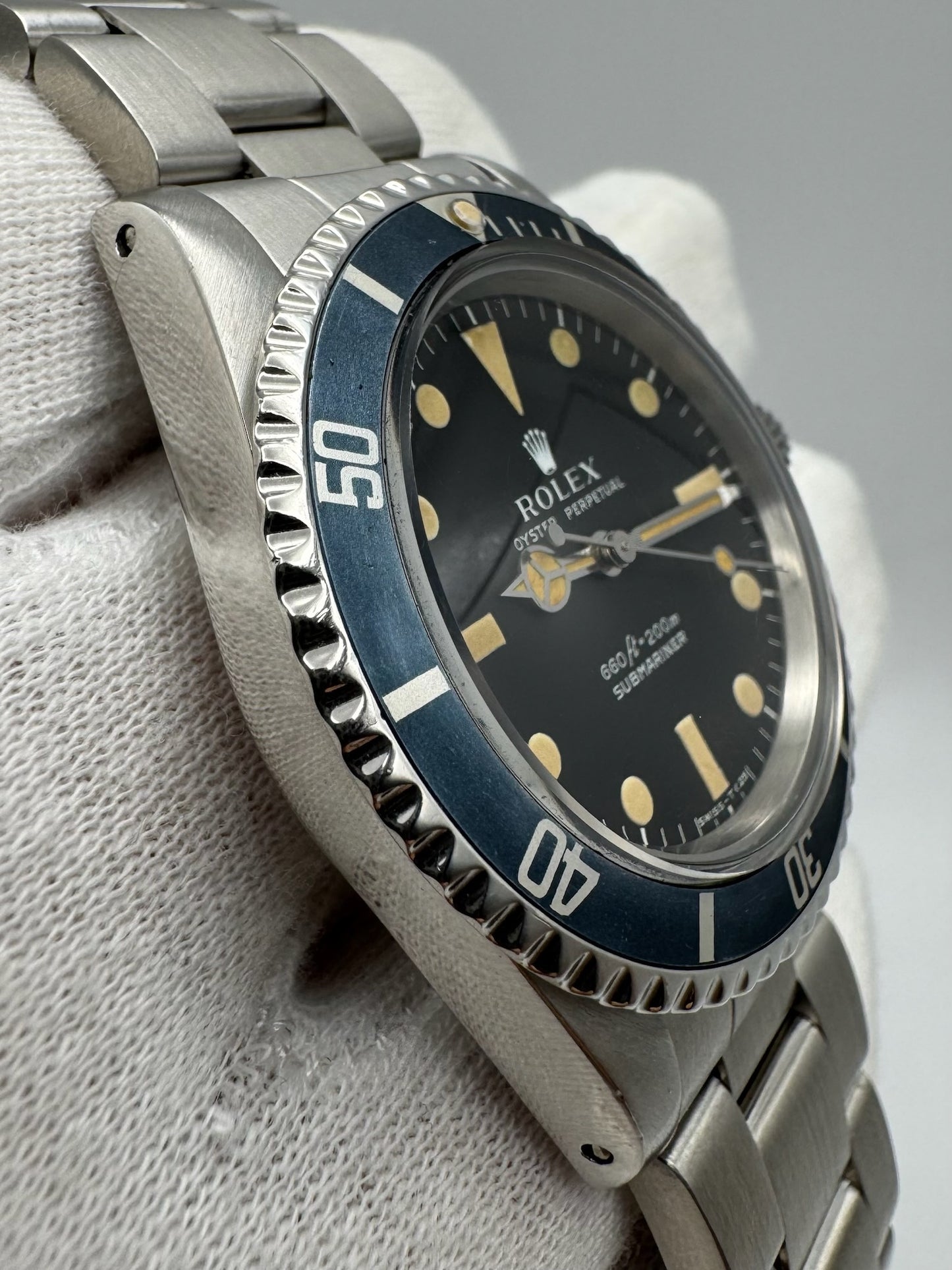 Rolex Submariner (No Date) 5513 Maxi Dial Pumpkin Patina Faded Insert 1979 (Full-Set/Serviced)