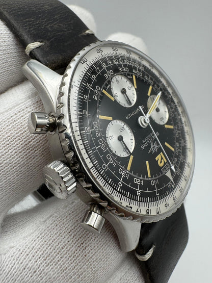 Breitling Navitimer 806 Vintage Steel Yellow Patina 1970 (Serviced)