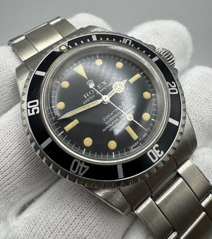 Rolex Submariner (No Date) 5512 "Meters First" Yellow Patina Zinc Sulfide Fat Font Insert 1967 (Full-Set/Mint/Serviced)