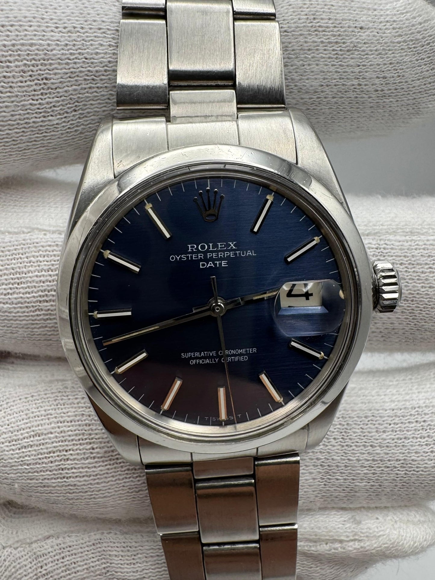 Rolex Oyster Perpetual Date Blue Dial 1967 (Serviced)