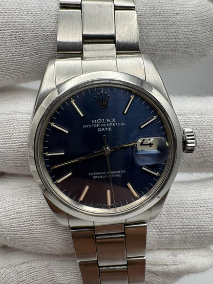Rolex Oyster Perpetual Date Blue Dial 1967 (Serviced)