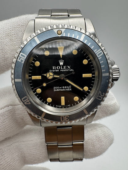 Rolex Submariner (No Date) 5513 "Meters First" Zinc Sulfide Yellow Patina Faded Blue Insert 1967 (Serviced)