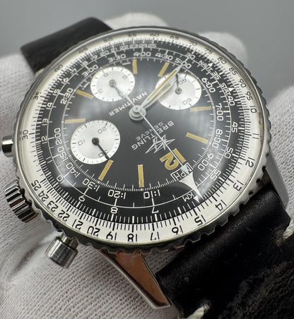 Breitling Navitimer 806 Vintage Steel Yellow Patina 1970 (Serviced)