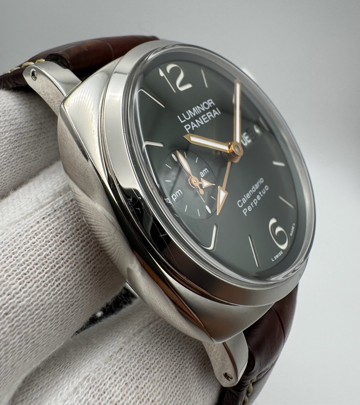 Panerai Luminor Perpetual Calendar PAM715 Platinumtech Green Dial 2024 (Full-Set/Unpolished)