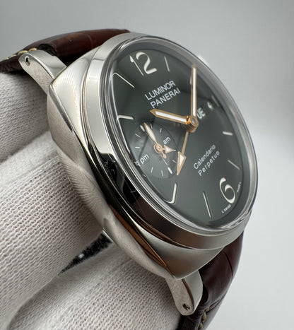 Panerai Luminor Perpetual Calendar PAM715 Platinumtech Green Dial 2024 (Full-Set/Unpolished)