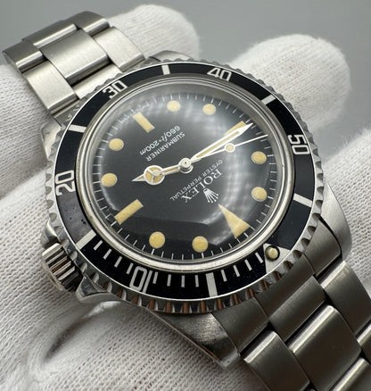 Rolex Submariner (No Date) 5513 Maxi Dial Yellow Patina 1982 (Full-Set/Unpolished/Serviced)