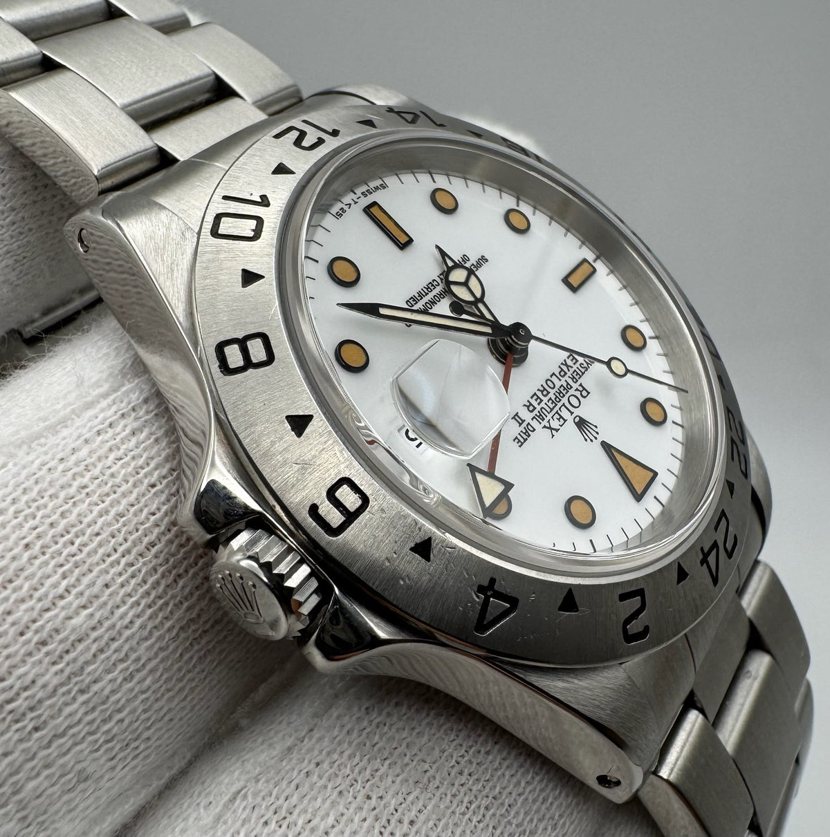 Rolex Explorer II 16570 Chicchi Di Mais Patina 1991 (Box)