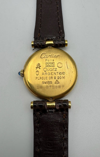 Cartier Vendome 590004 Wood Dial ~1990 (Unpolished)
