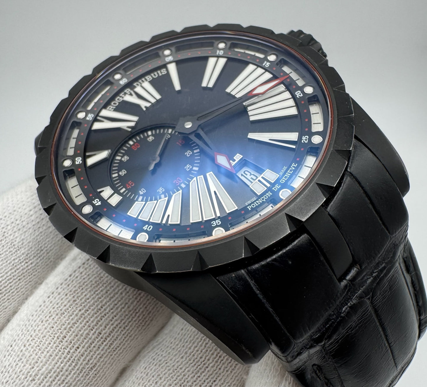 Roger Dubuis Excalibur DLC Titanium 45 Black Roman Dial (Serviced)
