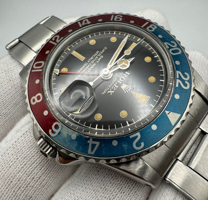 Rolex GMT-Master 1675 PCG Gilt Chapter Ring Pepsi 1960 (Full-Set/Serviced)