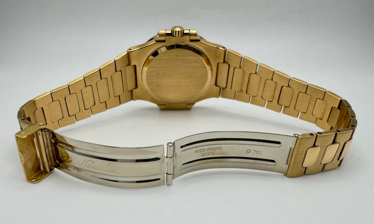 Patek Philippe Nautilus 3800J 18K Yellow Gold Blue Sigma Dial 1984
