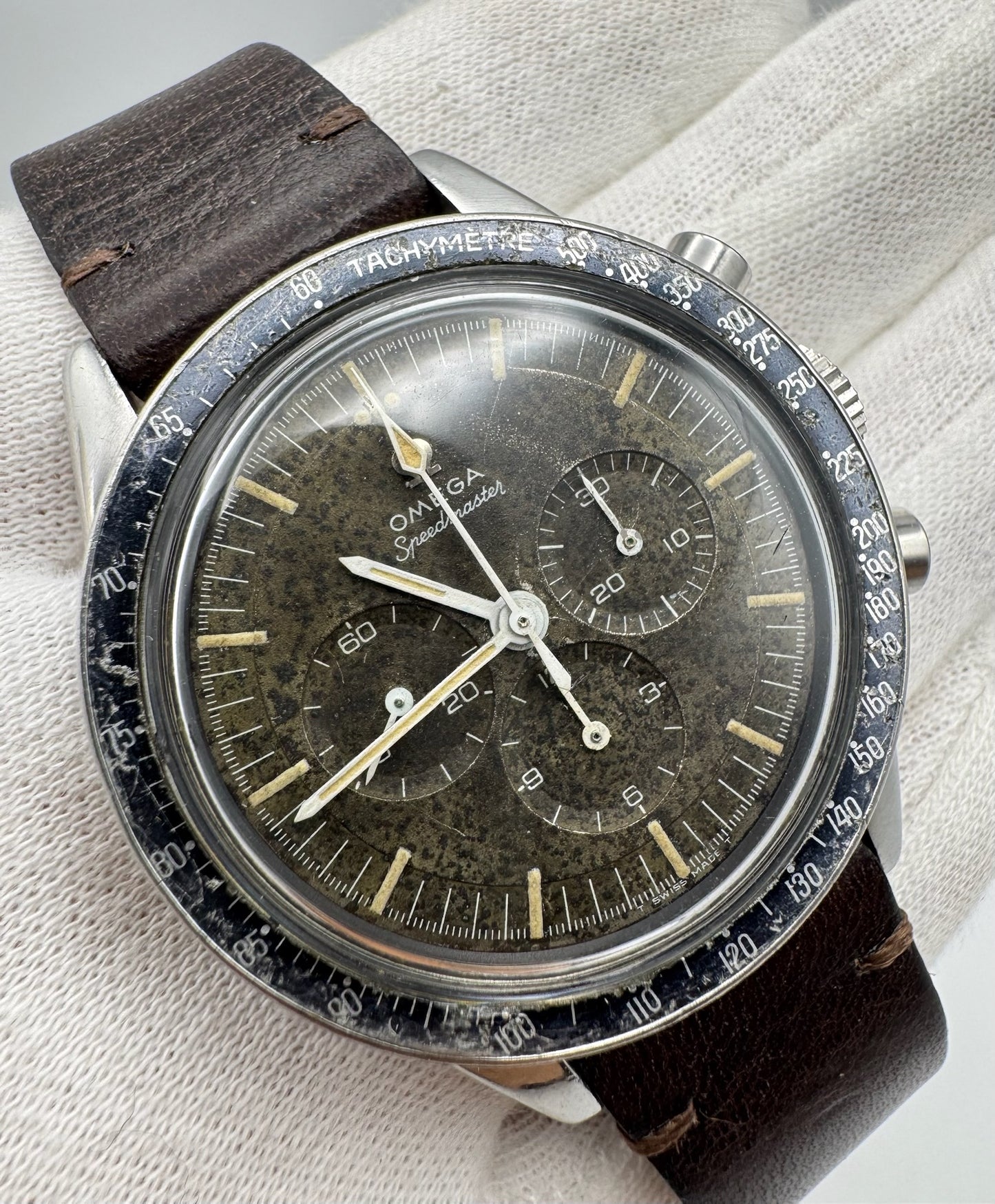 Omega Speedmaster "Ed White" 105.003-65 Tropical Dial Dot Over 90 Blue Bezel Cal. 321 1965