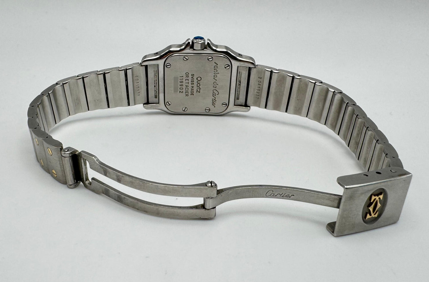 Cartier Santos Galbée Two-Tone Moonphase/Date 24x32mm Quartz 1998 (Unpolished)