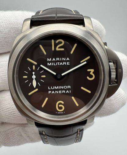 Panerai Luminor Marina Militare PAM00036 Titanium Tobacco Tritium Dial 2000 (Full-Set)