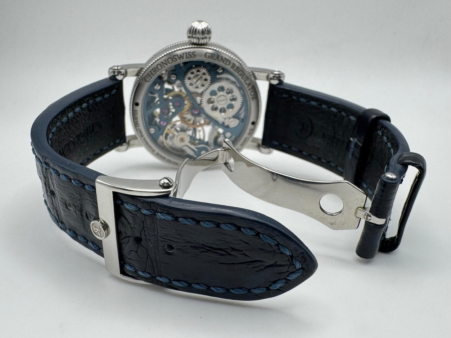 Chronoswiss Régulateur Flying Grand Regulator 44 Steel Manual Skeleton Dial Blue Bridges Ltd 30 Pieces (Unpolished)