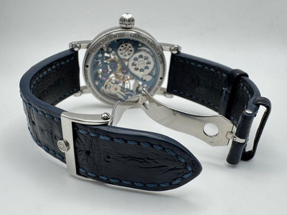 Chronoswiss Régulateur Flying Grand Regulator 44 Steel Manual Skeleton Dial Blue Bridges Ltd 30 Pieces (Unpolished)