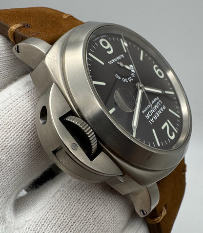 Panerai Luminor Power Reserve PAM57 Titanium Tobacco Dial Very Rare 2000 (Full-Set/Unpolished)