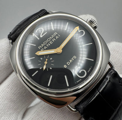 Panerai Radiomir 8 Days PAM190 JLC Movement Black Dial 2006 (Full-Set)