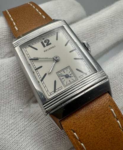 Jaeger-LeCoultre Reverso Vintage Steel Silver Dial First Generation Rare 1929 (Unpolished/Serviced)