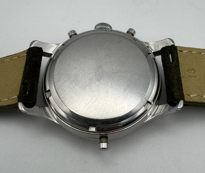 Abercrombie & Fitch Seafarer 2444 Vintage Silver Dial Chronograph ~1950 (Unpolished)