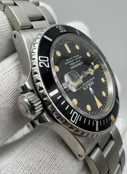 Rolex Submariner Date 16800 Matte Dial Yellow Patina 1986 (Full-Set/Serviced)