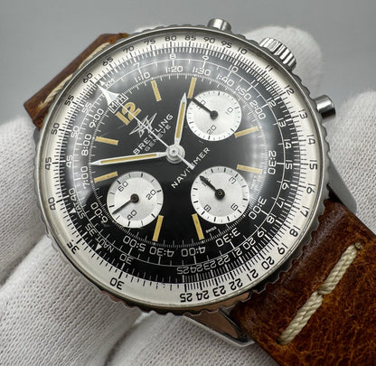Breitling Navitimer 806 Twin Jets Chronograph Yellow Patina Vintage 1965 (Serviced)