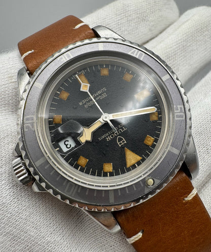 Tudor Submariner Snowflake 9411/0 Blue Confetti Dial Pumpkin Patina Blue/Lavender Insert 1976 (Unpolished)