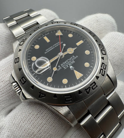 Rolex Explorer II 16550 Black Dial Yellow Patina 1983