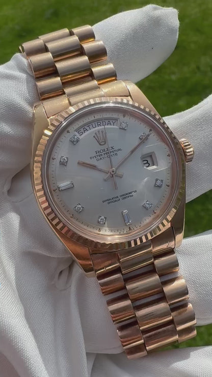 Rolex Day-Date 1803 18K Rose Gold w/ Diamond Dial