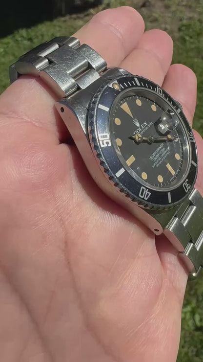 Rolex Submariner 16800 Matte Dial Heavy Patina 1981 (Unpolished/Box)