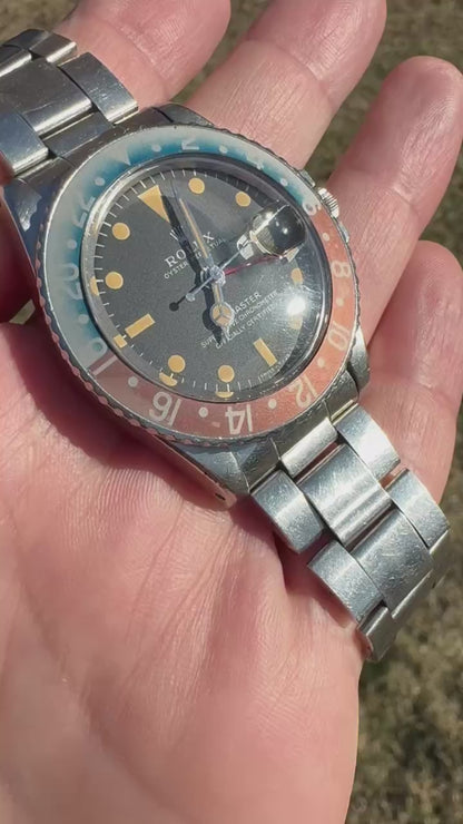 Rolex GMT-Master 1675 MK1 Long E Pumpkin Patina Faded Red Back Insert 1968 (Full-Set/Unpolished)